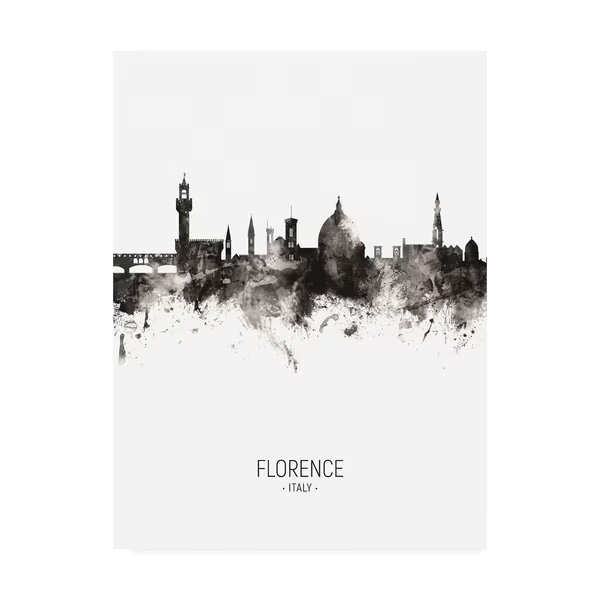 Michael Tompsett 'Florence Italy Skyline Portrait II' Canvas Art, 24x32, Trademark Fine Art, Mfr#: MT03052-C2432GG